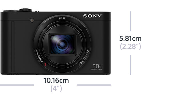 SONY Cyber-shot DSC-WX500 Zeiss NFC Digitalkamera Schwarz, 30x opt. Zoom, TFT-LCD, Xtra Fine, WLAN