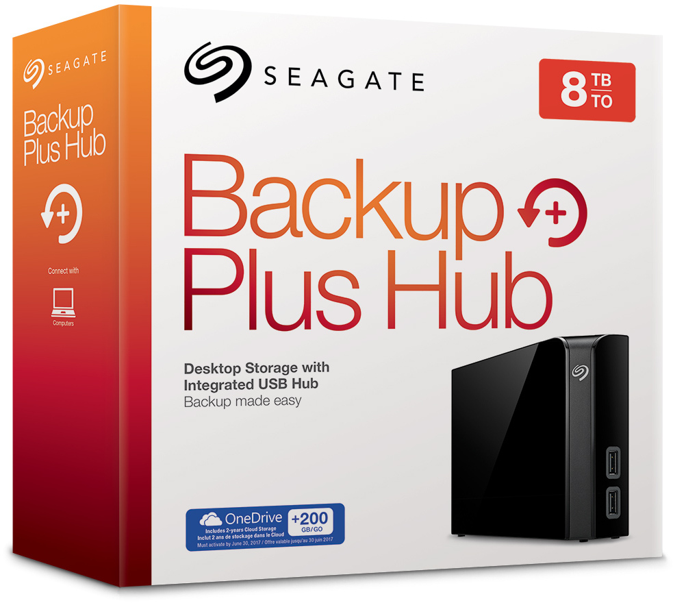 SEAGATE Externe harde schijf 8 TB Backup Plus Desktop USB-hub (STEL8000200)