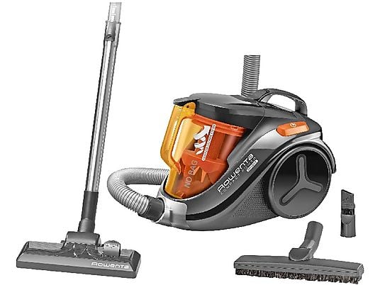 Aspirador sin bolsa - Rowenta RO 3753, 750 W, Capacidad 1.5 L, Sistema ciclónico, Naranja