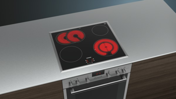 SIEMENS EF645BNN1E Glaskeramik (583 mm breit, 4 Kochzonen)
