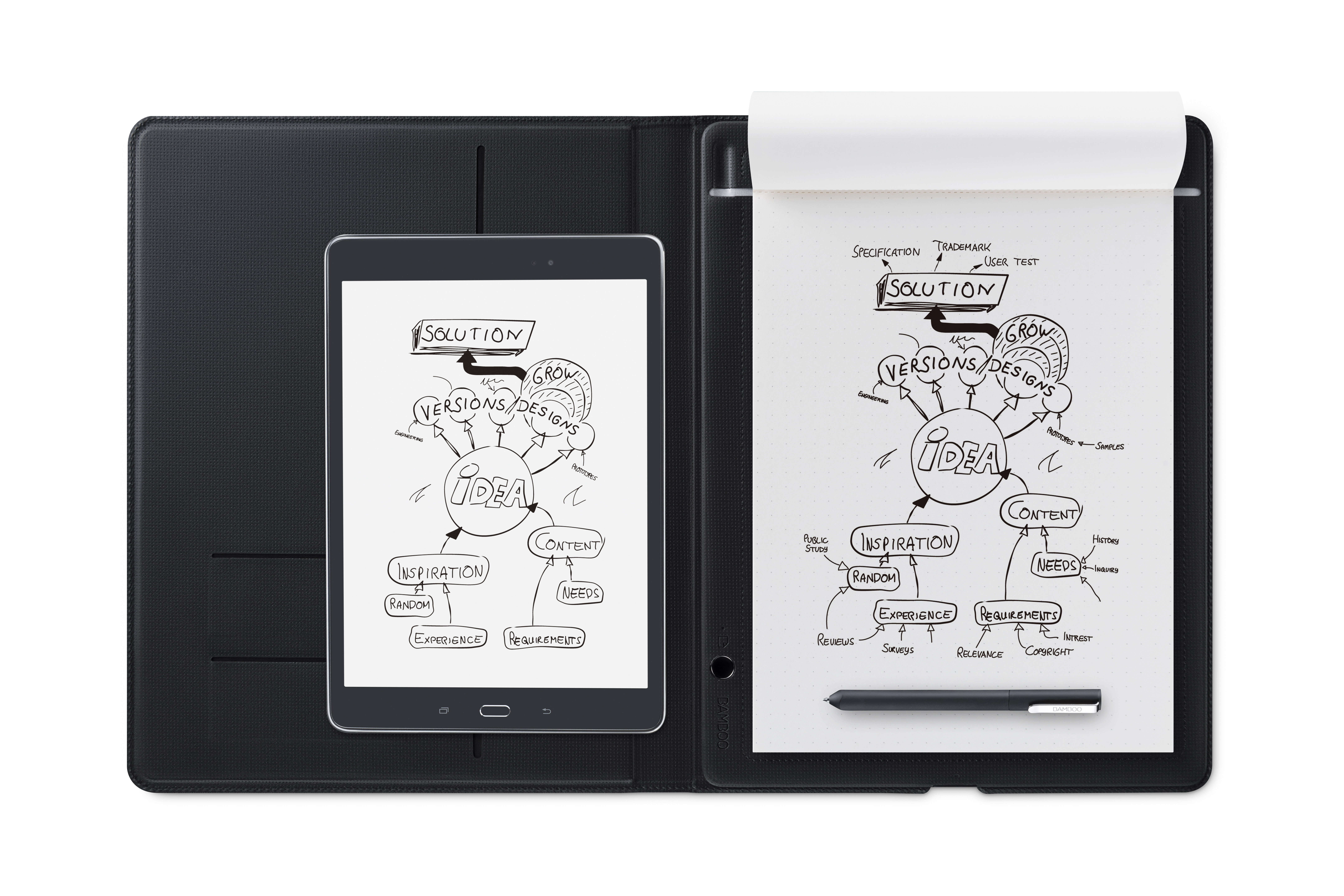 WACOM Bamboo Folio, groß Smartpad Grau/Grau
