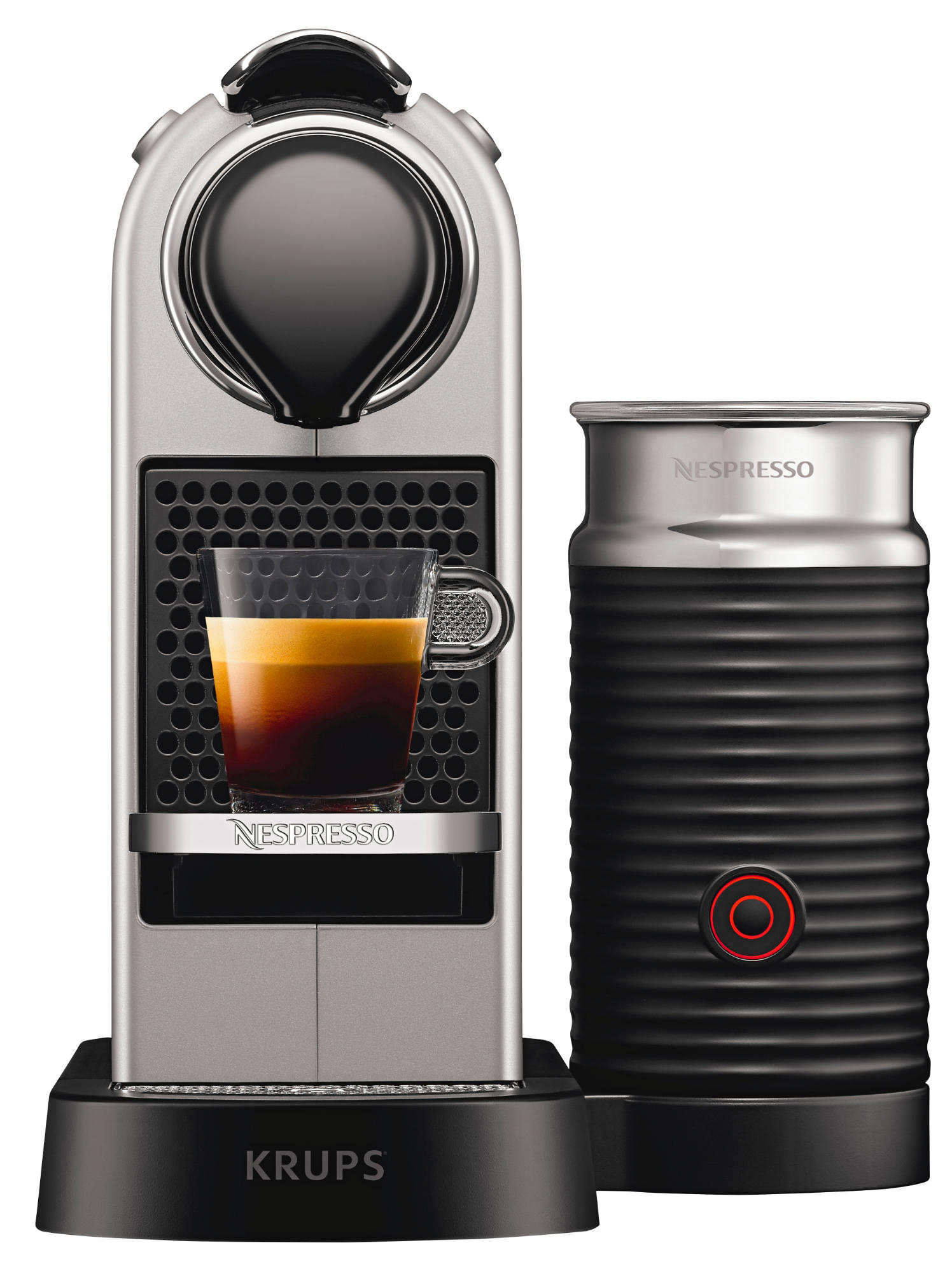KRUPS Nespresso Kaffeemaschine CitiZ & Milk XN 760B Silber Nespresso-Kaffeemaschine Silber