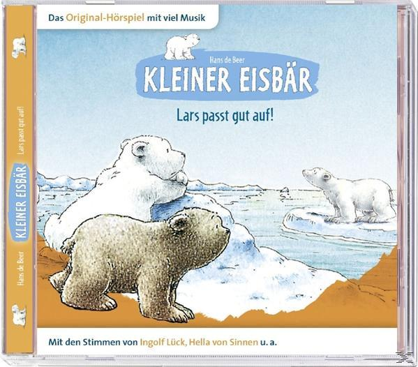 CD-Cover mit einem Cartoon-Eisbären. Zeigt Eisbären auf Eis mit Text auf Deutsch. Titel: Kleiner Eisbär.