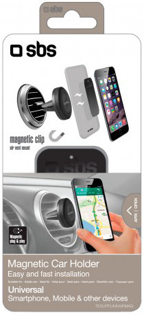 Un support de téléphone de voiture avec un téléphone dedans.