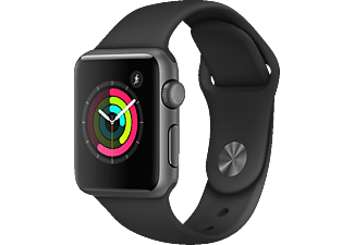 APPLE Watch Series 1 - Smartwatch (38 mm, Sportband, Space Grey/Schwarz)