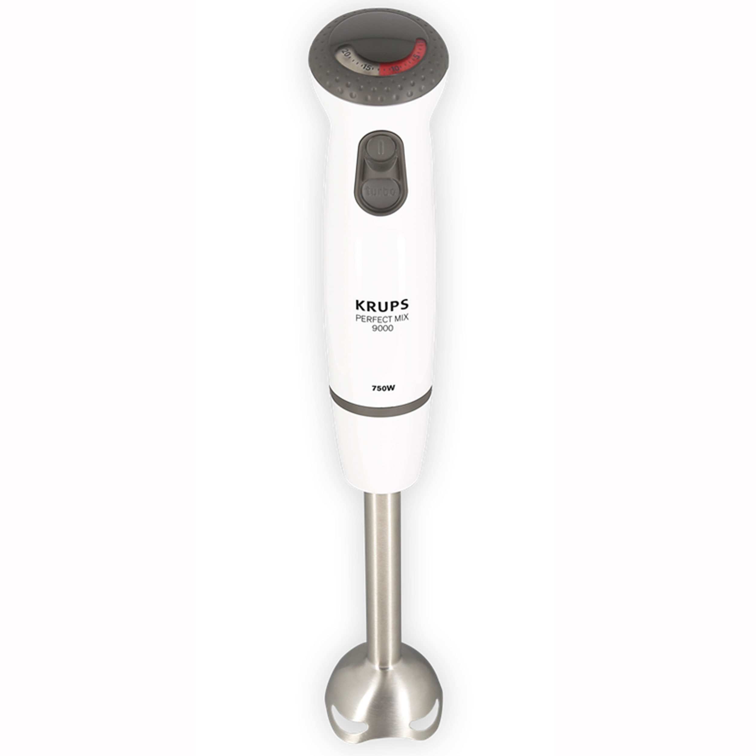 KRUPS HZ3051 Perfect Mix 9000 Plus Stabmixer Hochglanz Weiß/Grau/Edelstahl gebürstet (750 Watt)
