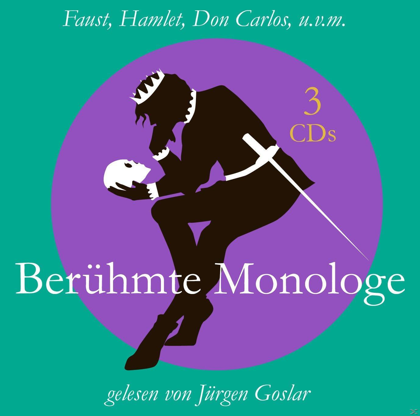 Jürgen Goslar - Berühmte Monologe - Faust, Hamlet, Don Carlos u.v.m.  - (CD)