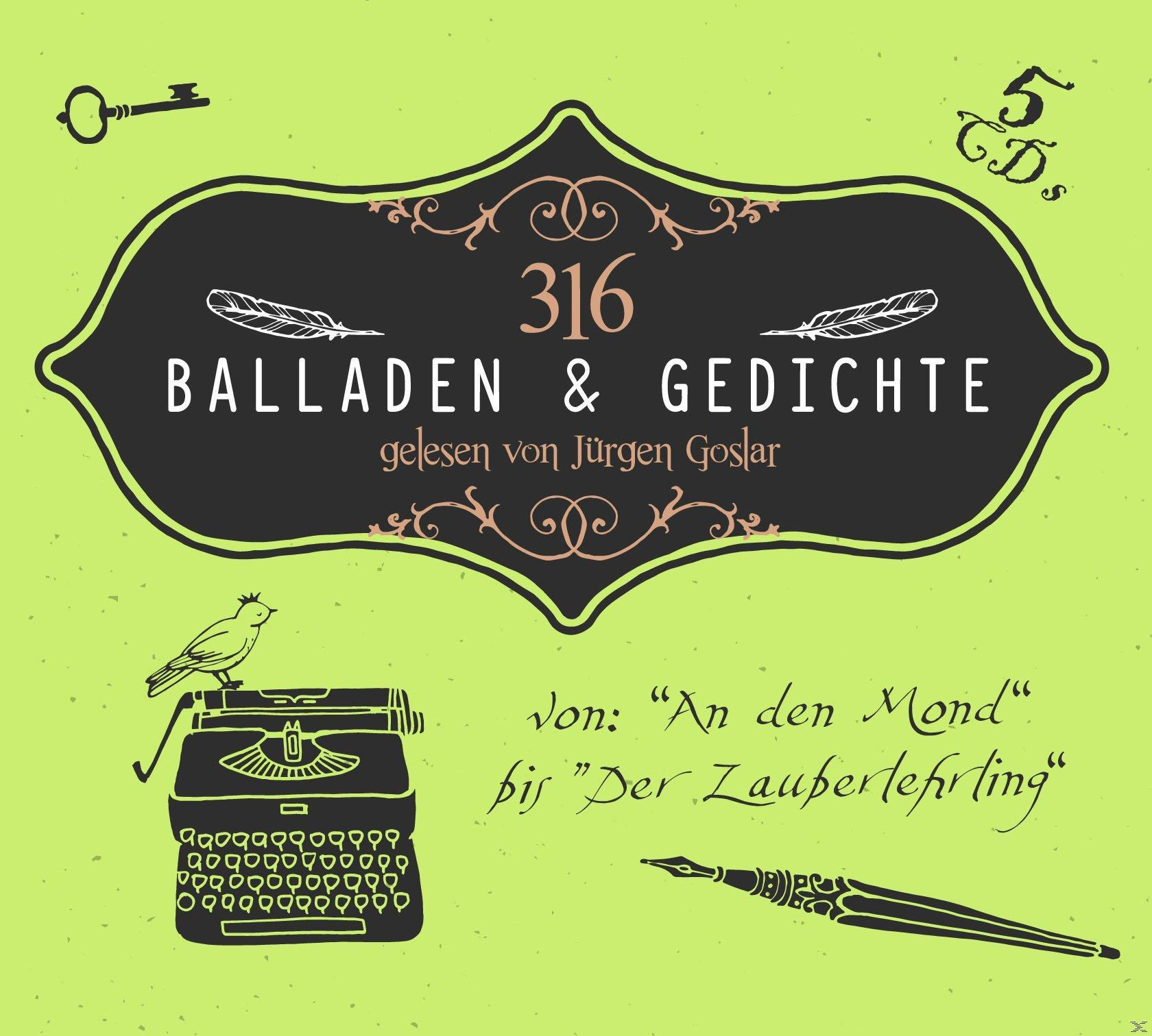 Jürgen Goslar - 316 Balladen & Gedichte Von An Den Mond Bis Der Za  - (CD)