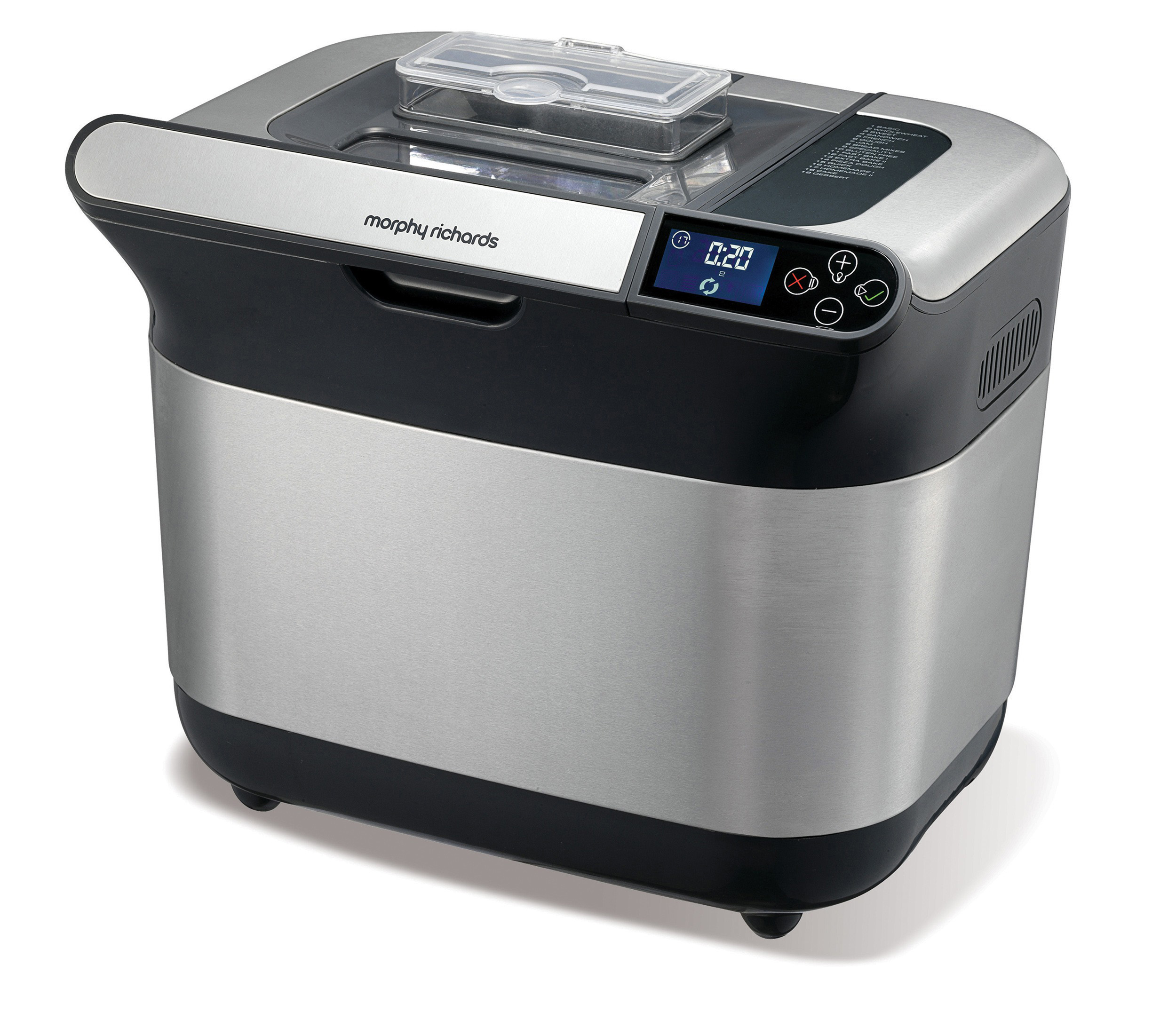 MORPHY RICHARDS 502000 Premium Plus (Brotbackautomat, Gebürsteter Edelstahl/Schwarz)