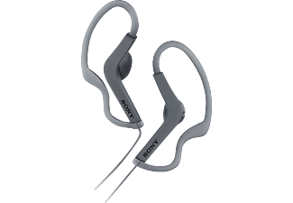 SONY SONY AS210AP - Cuffie intrauricolari sportive - a prova di spruzzi - nero - Auricolari con archetto  (In-ear, Nero)