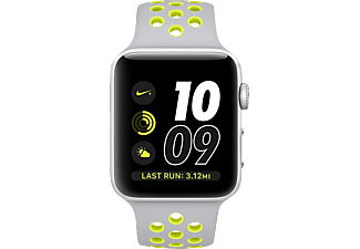 APPLE Watch Nike+ - Smartwatch (42 mm, Sportband, Silber/Silber/Gelb)