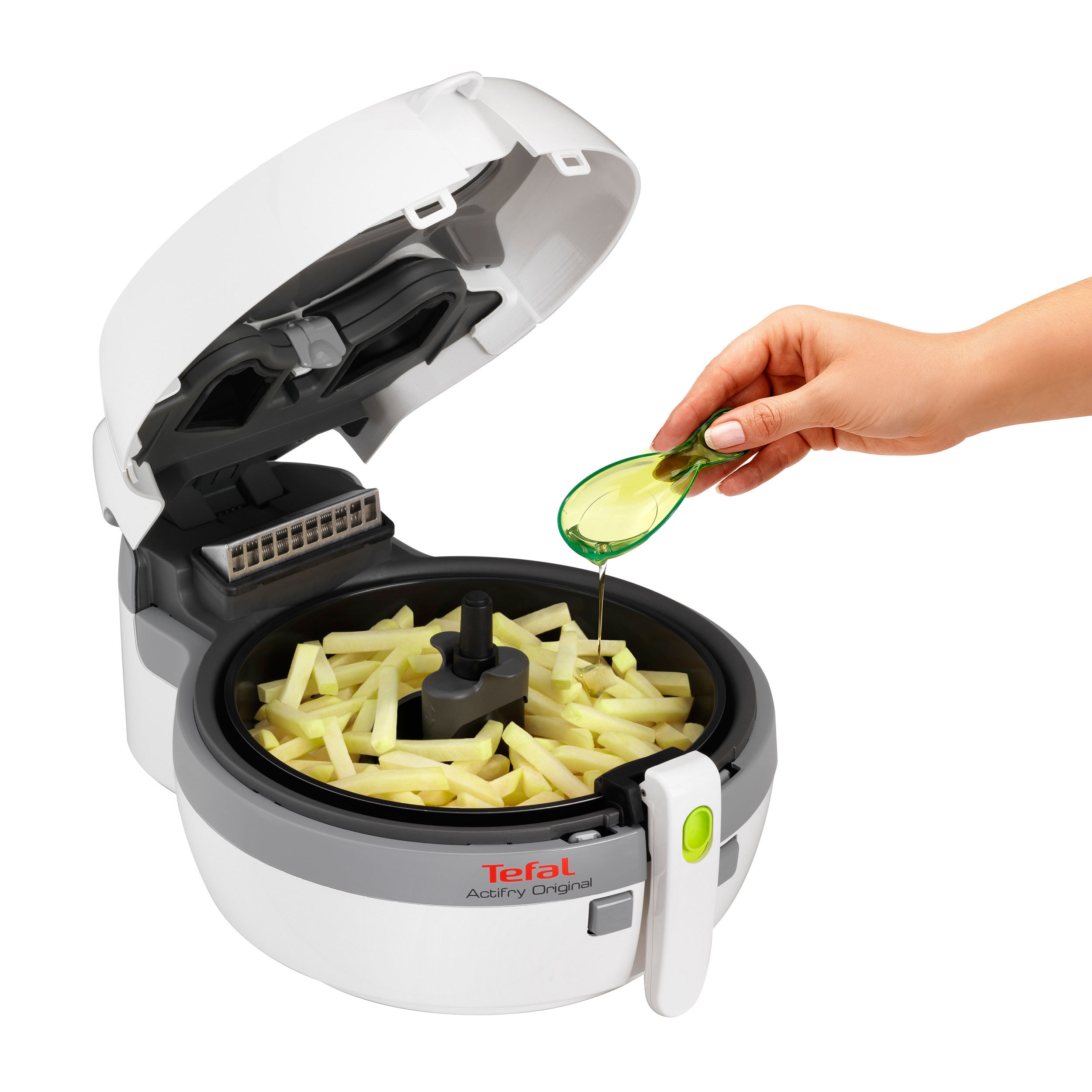 TEFAL FZ 7100 ActiFry Heißluftfritteuse 1400 Watt Weiß/Grau