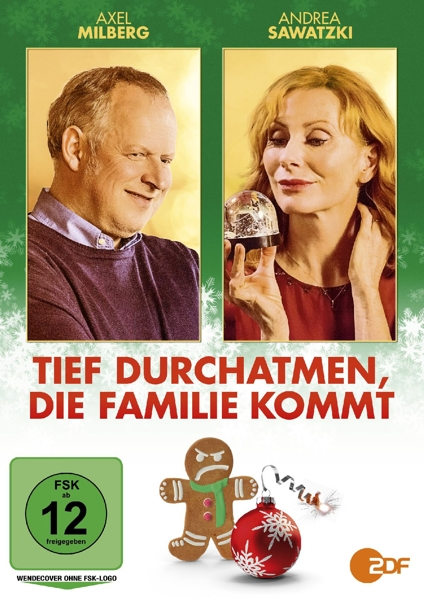 DVD-Cover: Axel Milberg, Andrea Sawatzki, Weihnachtsthema, Text auf Deutsch.
