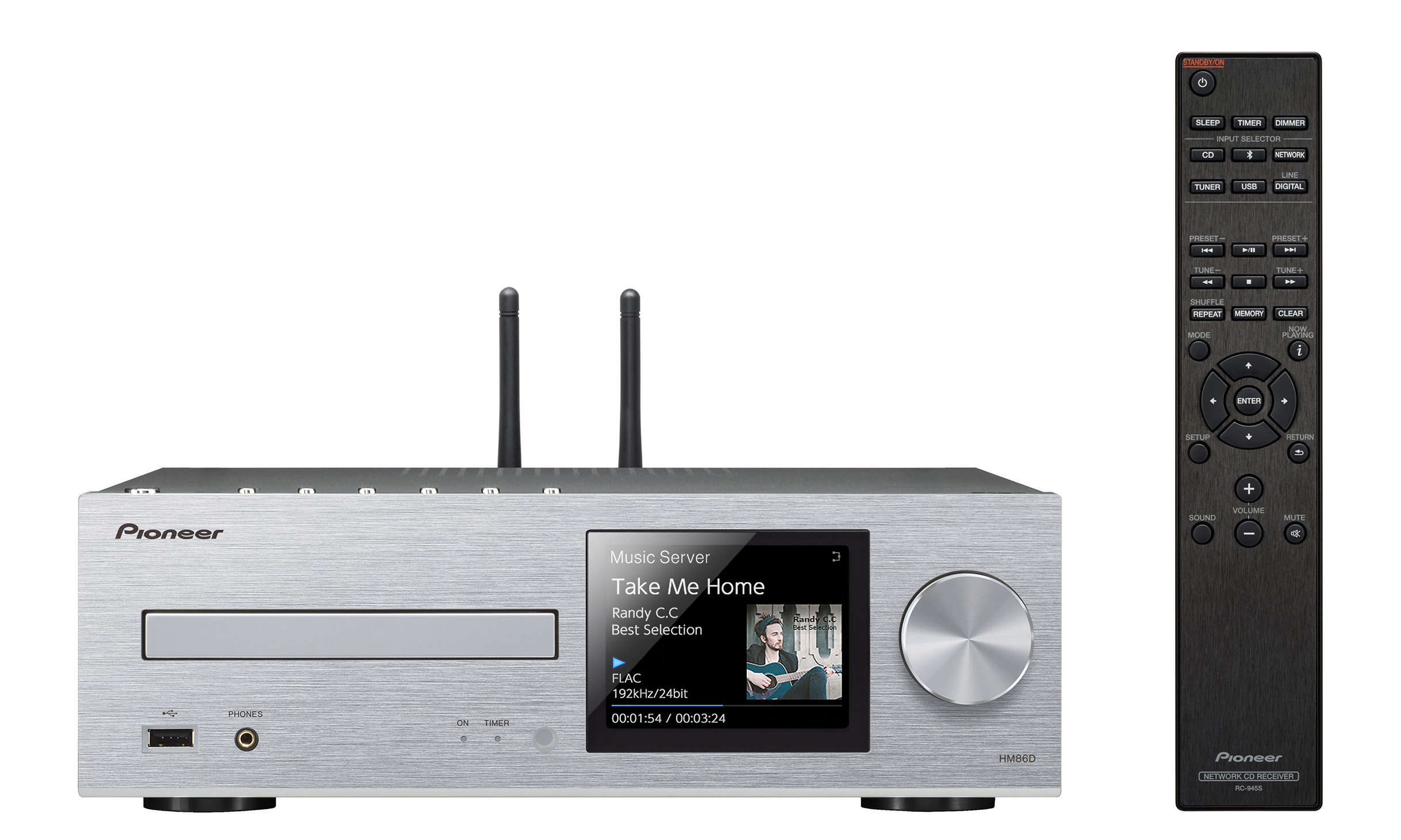 PIONEER XC-HM86D-S Kompaktanlage (Silber)