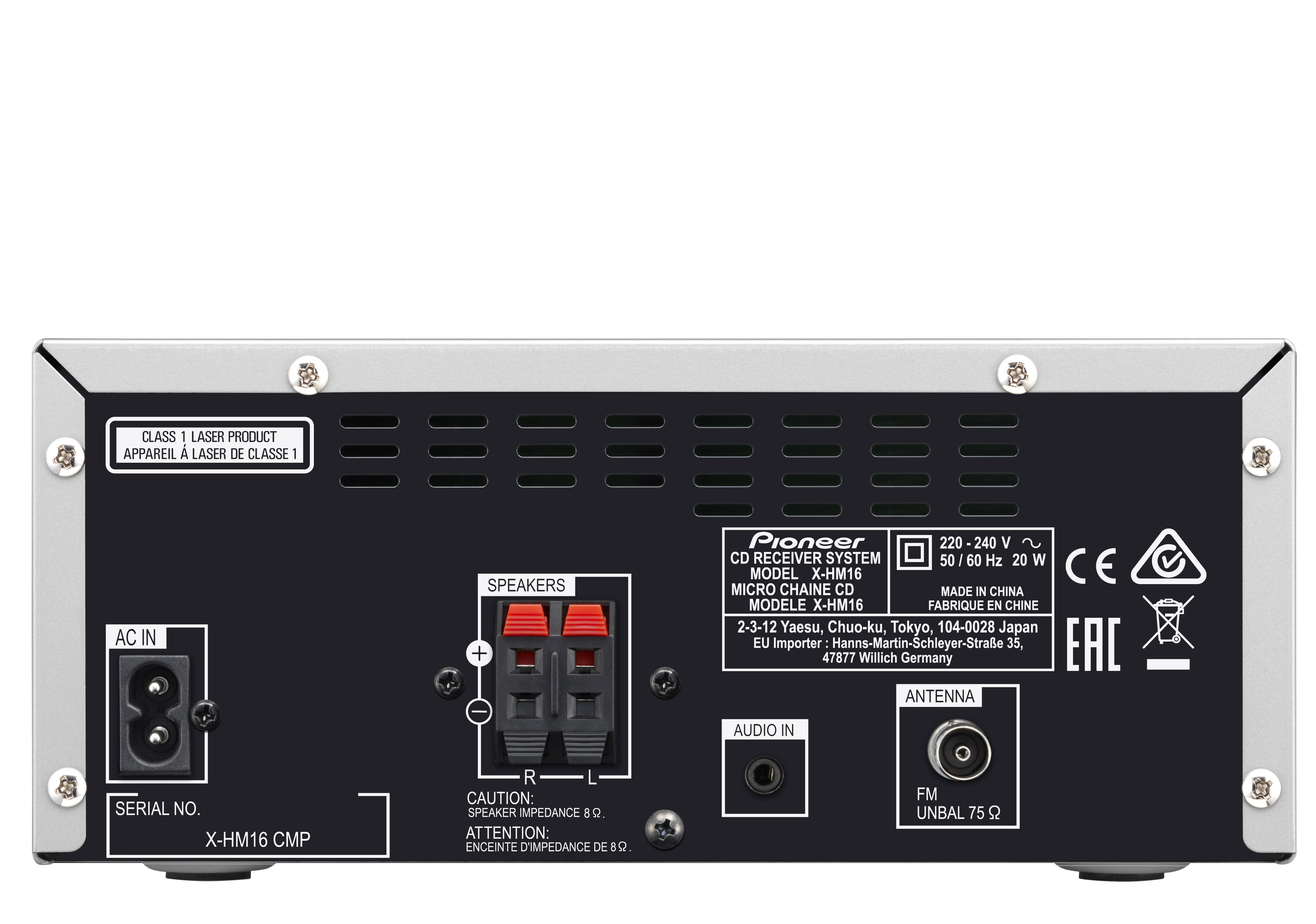 PIONEER X-HM16-S Hifi Kompaktanlage (Silber)