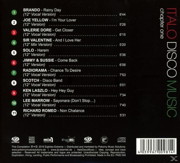 - Italo 1 (CD) Disco VARIOUS Music-Chapter -