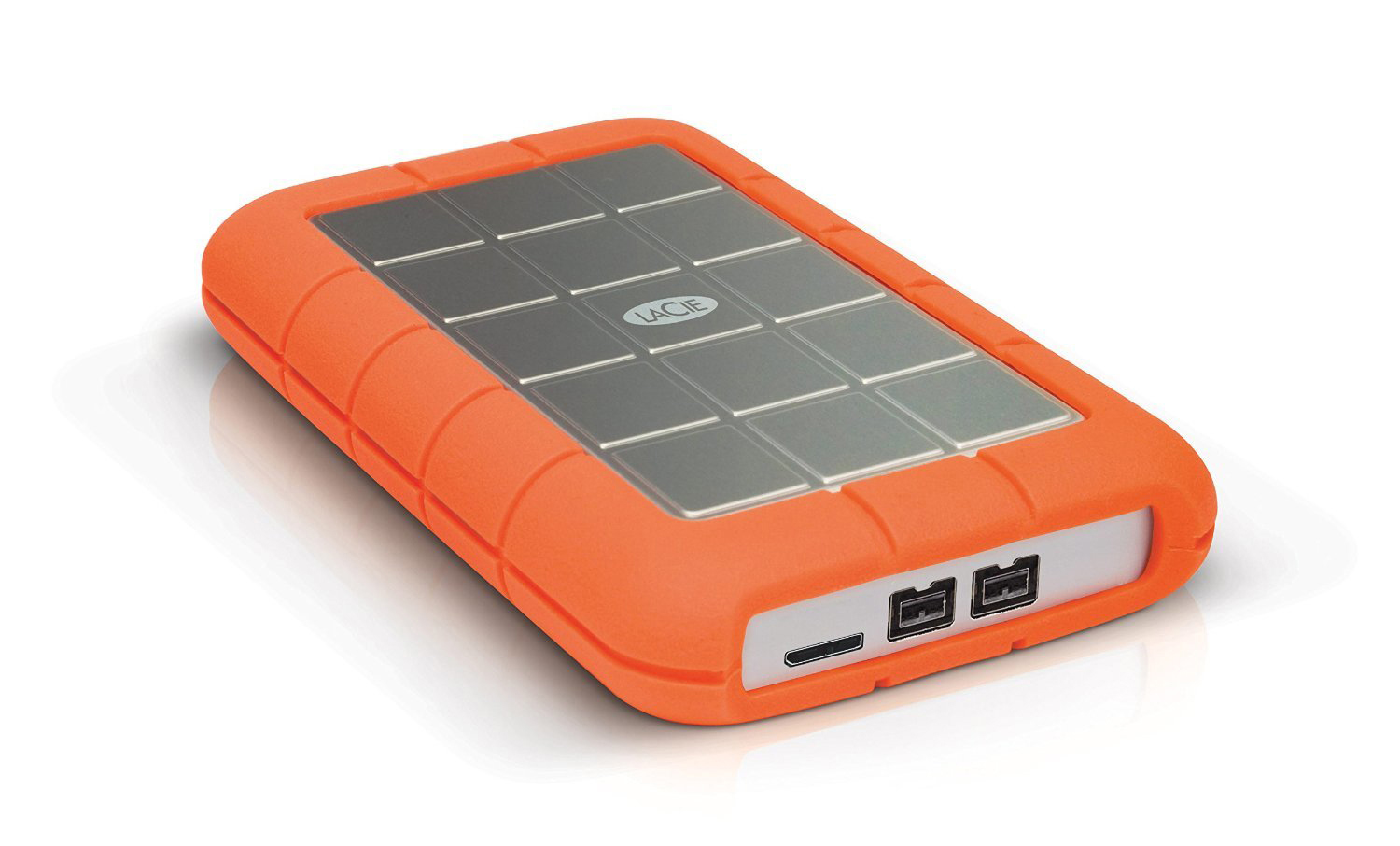 LACIE Rugged TRIPLE Festplatte, 1 TB HDD, 2,5 Zoll, extern, Orange/Silber