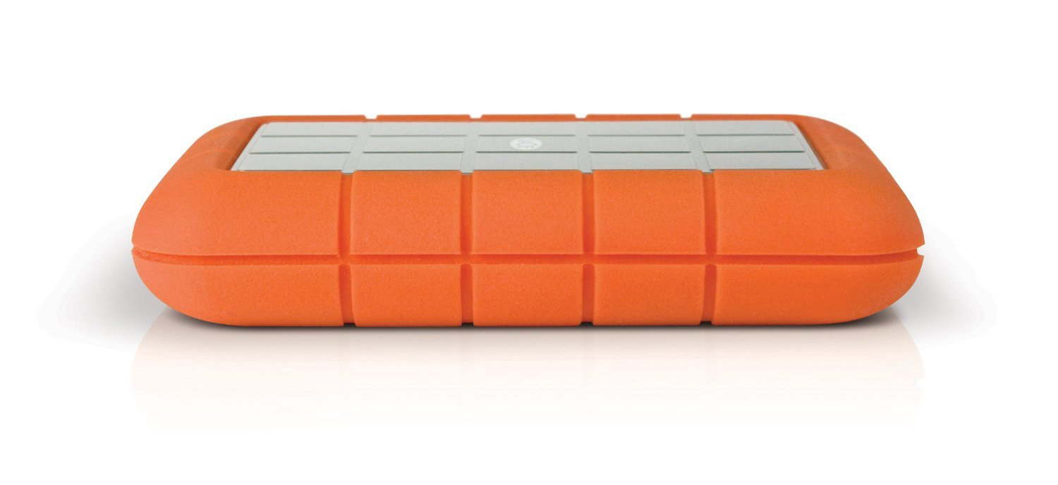 LACIE Rugged TRIPLE Festplatte, 1 TB HDD, 2,5 Zoll, extern, Orange/Silber