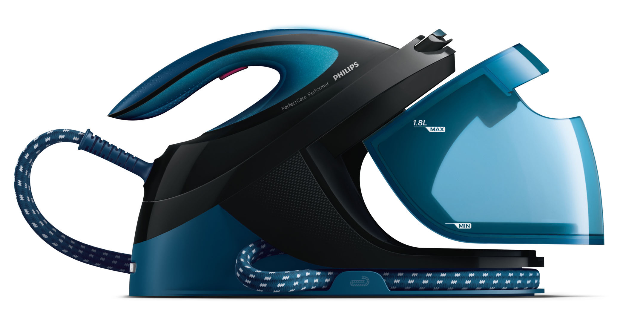 PHILIPS GC8735/80 Perfectcare Performer Dampfbügelstation 2600 Watt, 6,5 bar