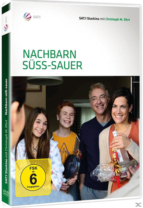 DVD-Cover: Familienszene mit Text und gelbem Kreis mit Altersfreigabe.
