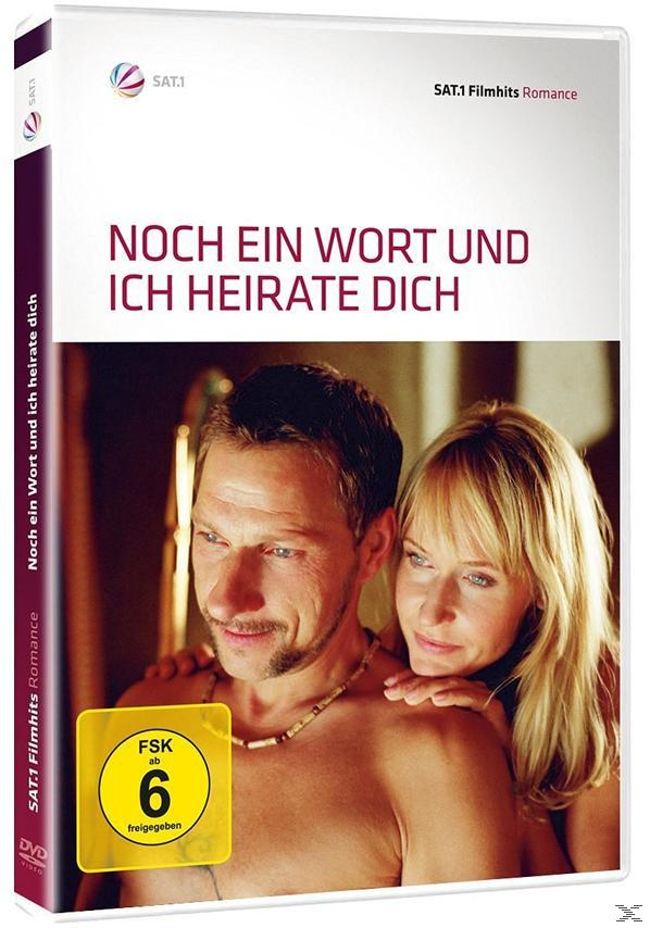 DVD-Cover: Ein Mann und eine Frau umarmen sich. Text: Noch Ein Wort und Ich Heirate Dich.