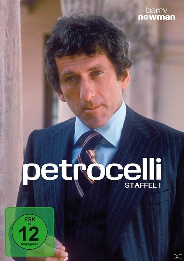 Petrocelli DVD-Cover. Barry Newman im Anzug. Titel und Staffel 1 Text sind sichtbar.