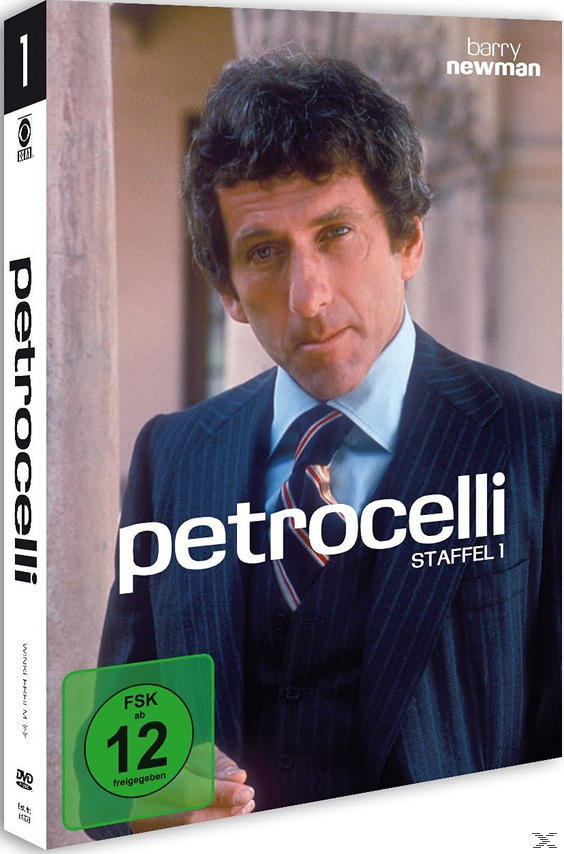 DVD-Cover mit einem Mann im Anzug. Der Titel ist Petrocelli. Der Hintergrund ist eine verschwommene Straßenszene.