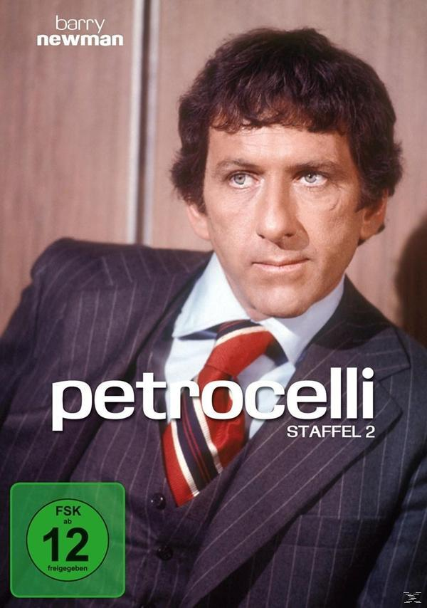 DVD-Cover: Ein Mann im Anzug. Das Cover zeigt 'Petrocelli' Staffel 2 und ein grünes Logo.