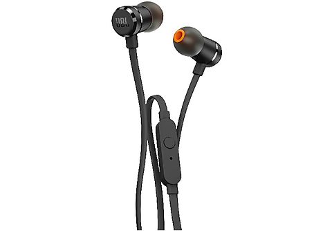 Auriculares de botón  JBL T290, De boton, Con cable, Micrófono, Control  remoto, Negro