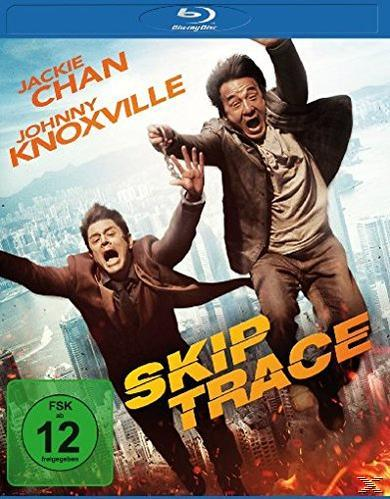 Blu-ray-Disc-Cover mit Jackie Chan und Johnny Knoxville, springend, Action-Szene und Titel.