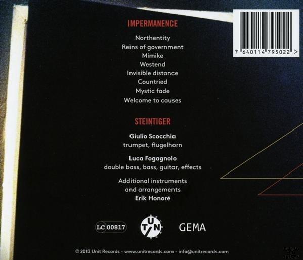 Impermanence, Fogagnolo, Scocchia, Honore - Steintiger  - (CD)