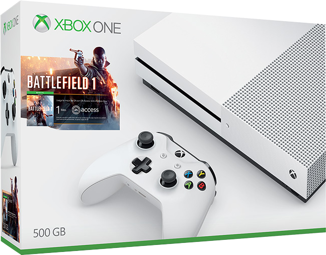 MICROSOFT Xbox One S 500 GB + Battlefield 1 (ZQ9-00037)