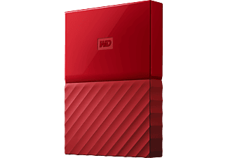 WESTERN DIGITAL My Passport - Festplatte (HDD, 4 TB, Rot)