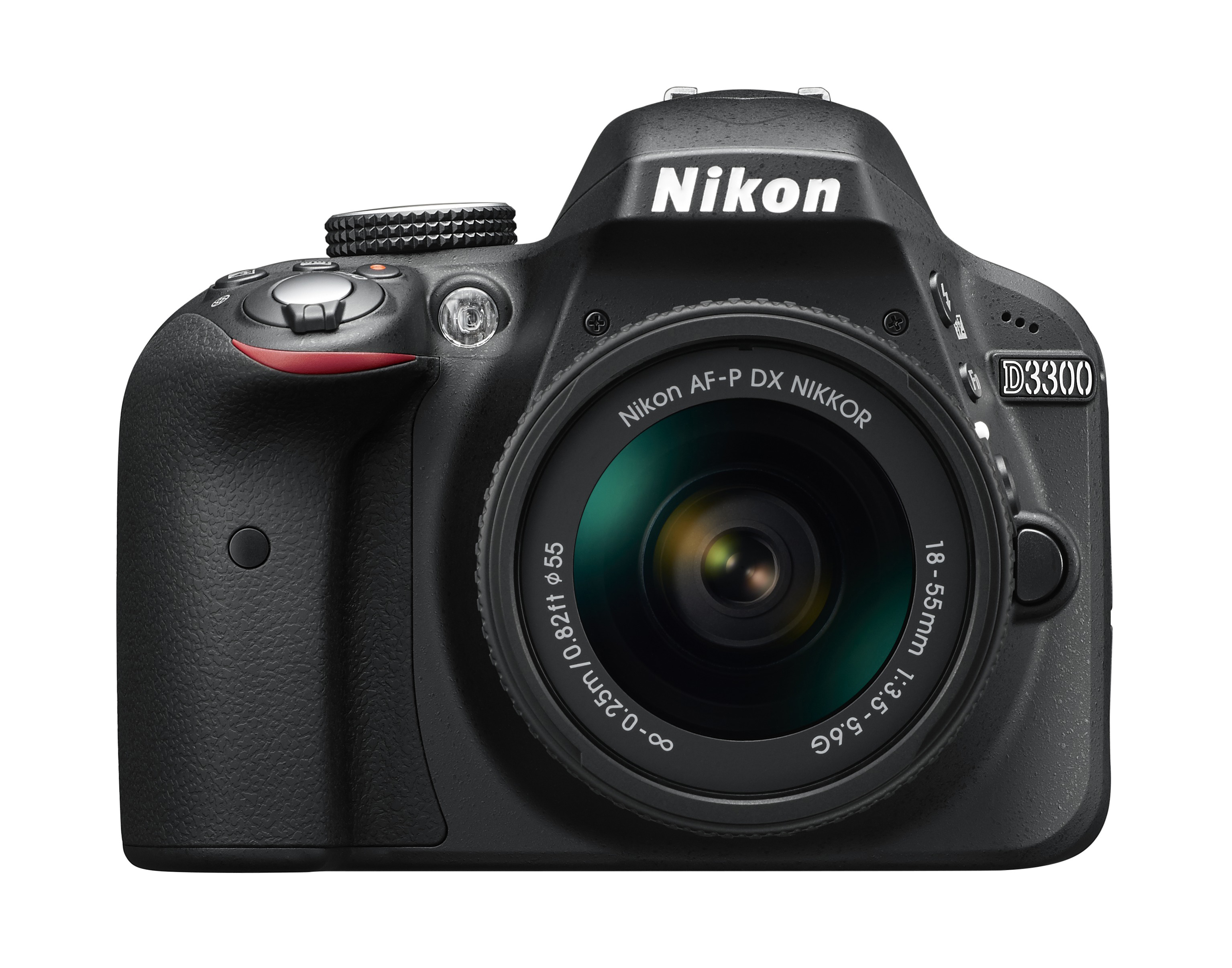 NIKON D3300 AF-P Fat Box Spiegelreflexkamera, 24,2 Megapixel, 18-55 mm Objektiv (AF-P), Schwarz