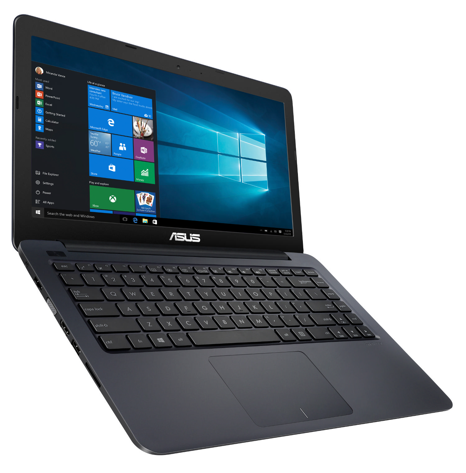ASUS E402SA-WX166T 14" Celeron N3060 1.6 GHz 4GB 128GB  SSD Windows 10 Laptop