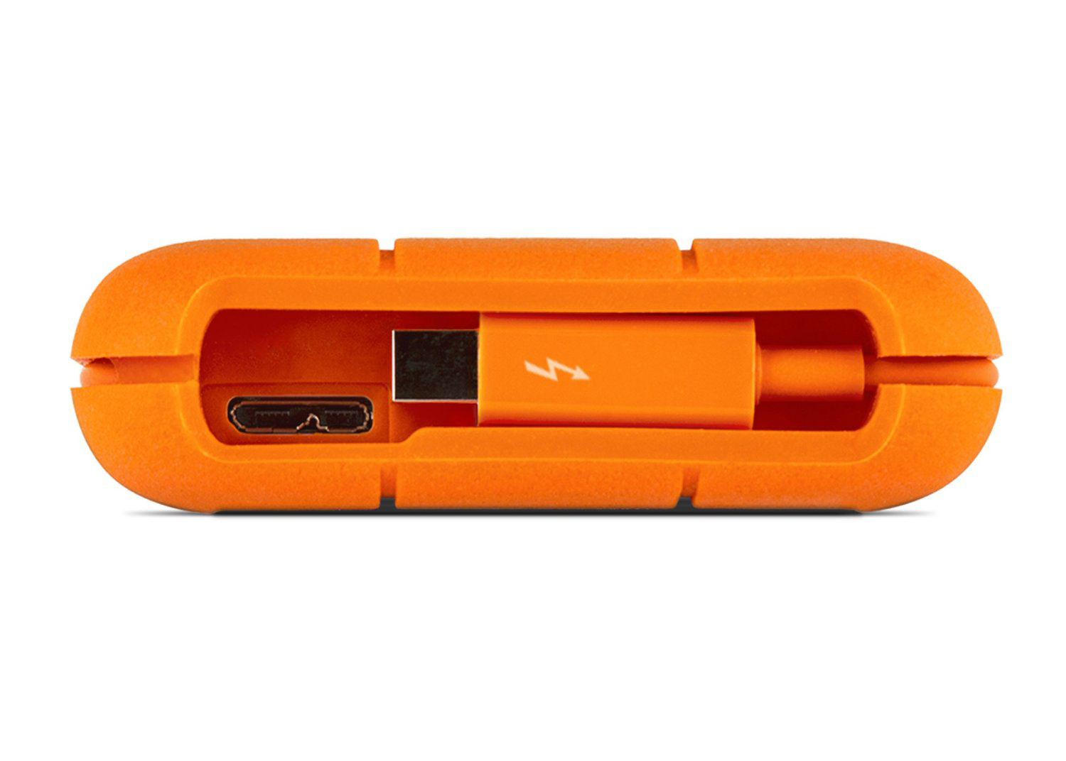 LACIE Rugged Thunderbolt USB 3.0 Festplatte, 1 TB HDD, 2,5 Zoll, extern, Orange/Silber