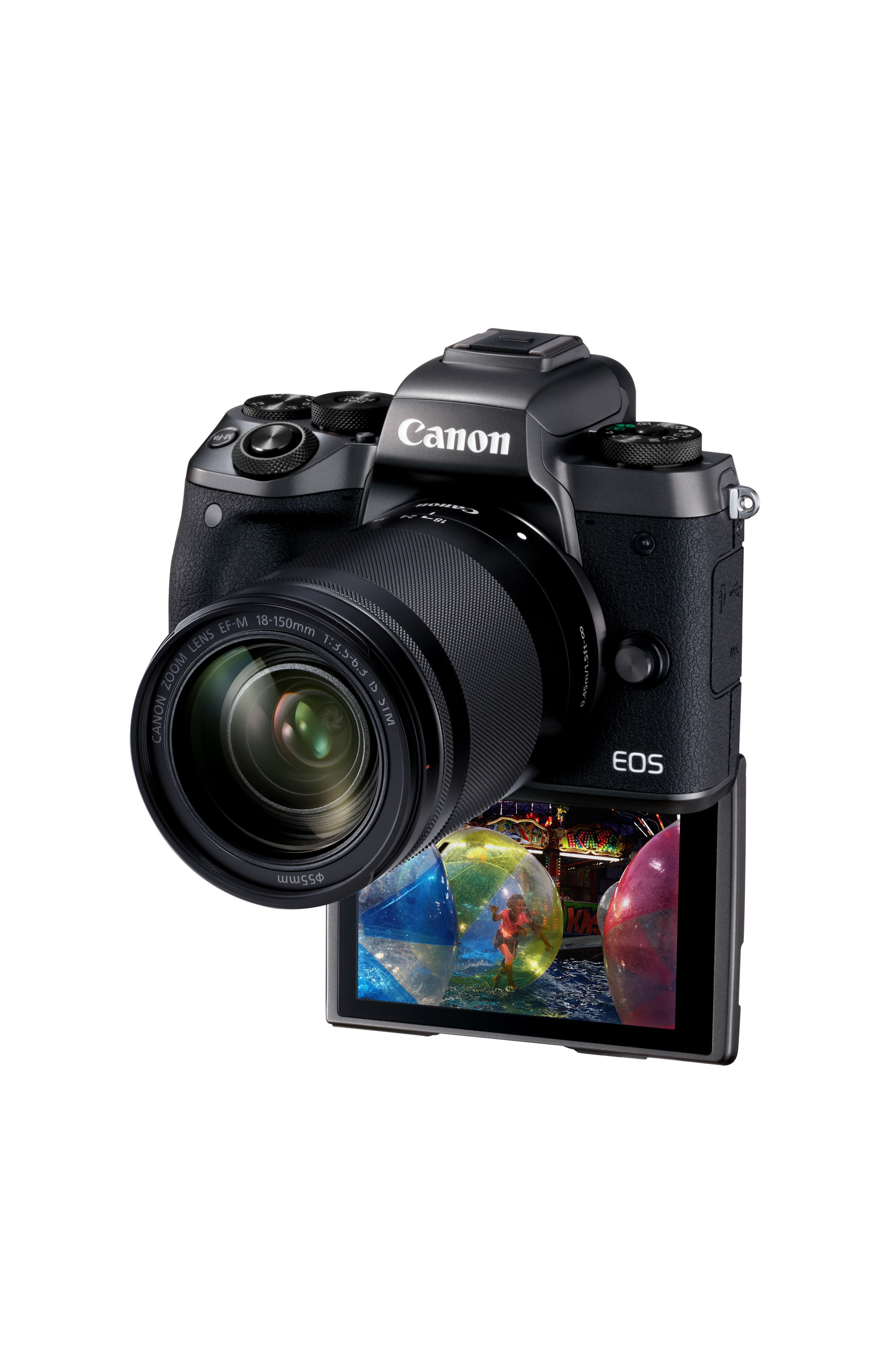 CANON EOS M5 Kit EF-M STM Systemkamera mit Objektiv 18-150 mm, 8 cm Display Touchscreen, WLAN