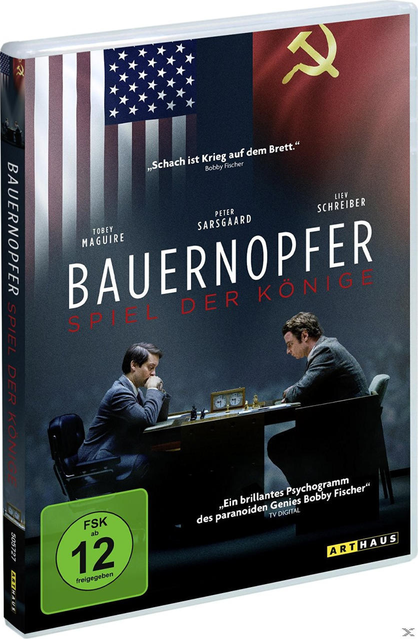 Filmdvd-Cover. Zwei Männer spielen Schach, im Hintergrund die amerikanische und die sowjetische Flagge.