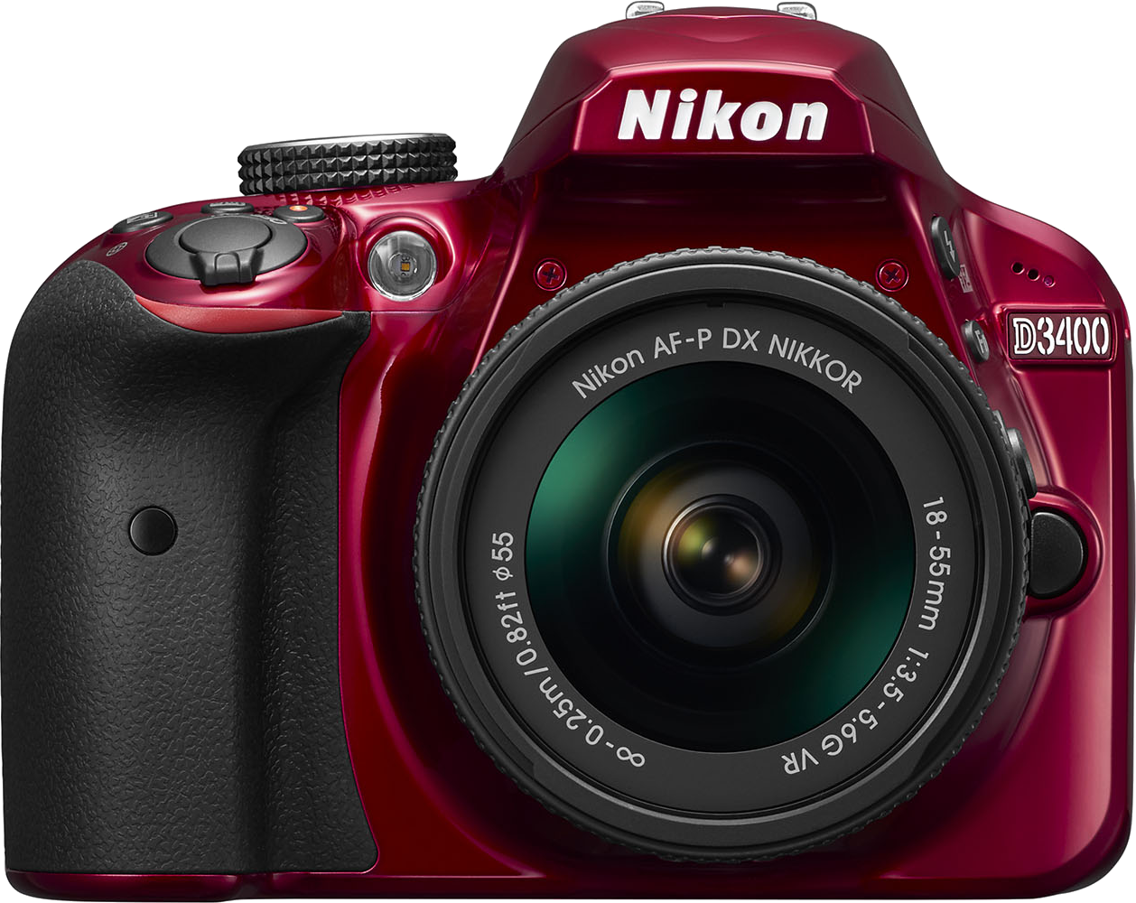 NIKON D3400 + AF-P 18-55 VR vörös Kit 