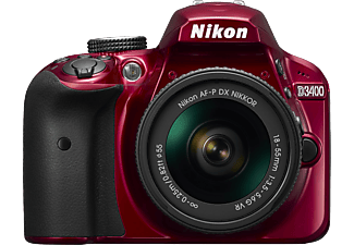 NIKON D3400 + AF-P 18-55 VR vörös Kit