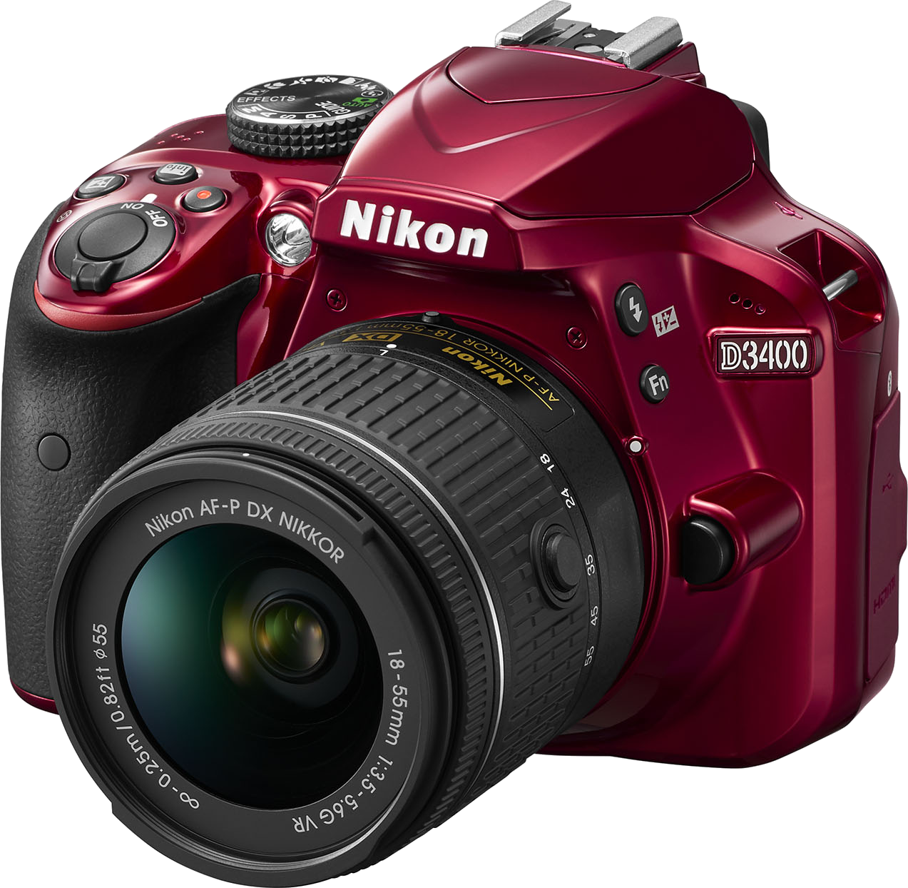 NIKON D3400 + AF-P 18-55 VR vörös Kit 