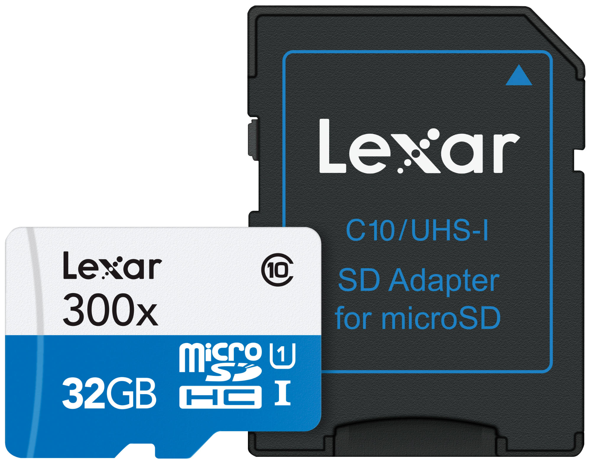 Tarjeta Micro SD - Lexar 32 GB, Clase 10 300x 45 MB/s, con Adaptador