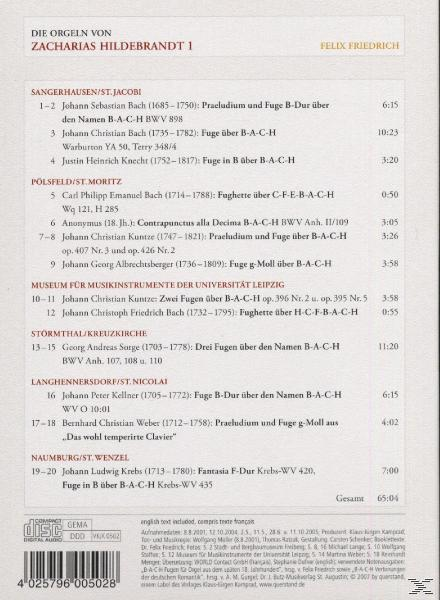 Felix Friedrich - Zacharias Hildebrandt Orgeln 1  - (CD + Buch)