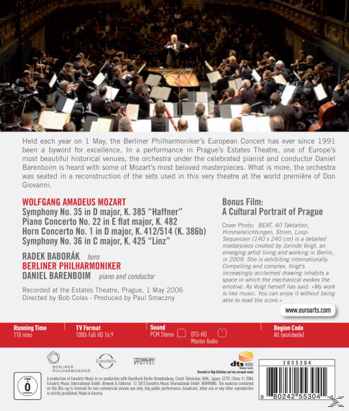 Philharmoni, Barenboim/Berliner - Sinfonien (Blu-ray) - 35+36/Klavierkonzert/+ Barenboim/Baborak/BPO