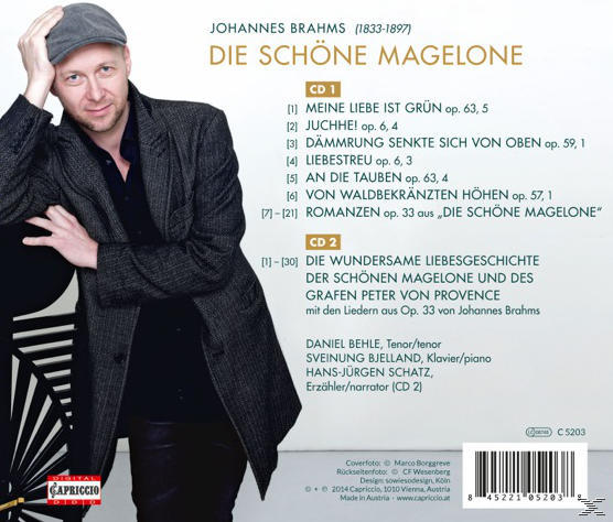 Albumcover mit einem Mann mit Mütze. Text mit Liedern.
