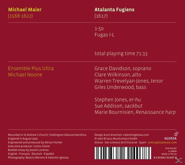 Michael Noone, Noone/Ensemble Plus Ultra - Atalanta Fugiens  - (CD)