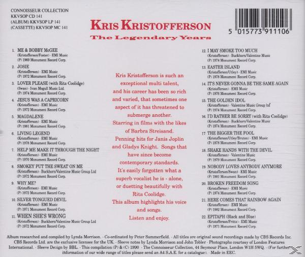 Kris Kristofferson - The Legendary Years  - (CD)