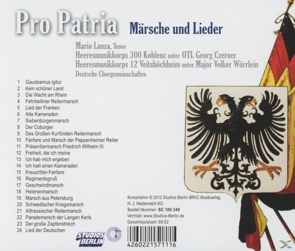 Lanza,Mario/Czerner,G./Wörrlein,V. - Pro Patria-Märsche und Lieder der Deutschen  - (CD)