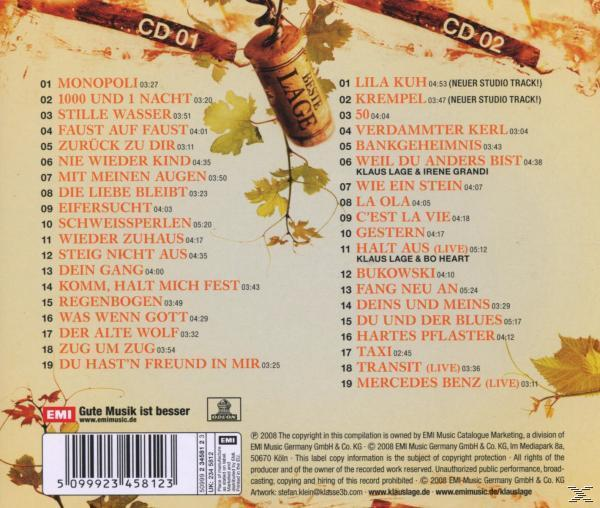 Klaus Band Lage - Beste Lage - Das Beste Von Klaus Lage  - (CD)