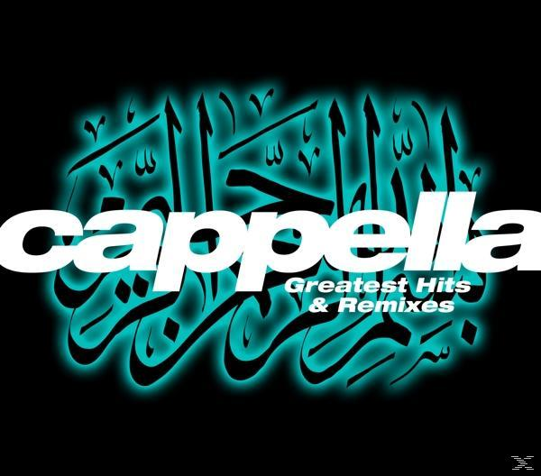 Schwarzer Hintergrund mit weißem Text und türkisem Glühen. Das Wort "Cappella" ist prominent in Weiß.